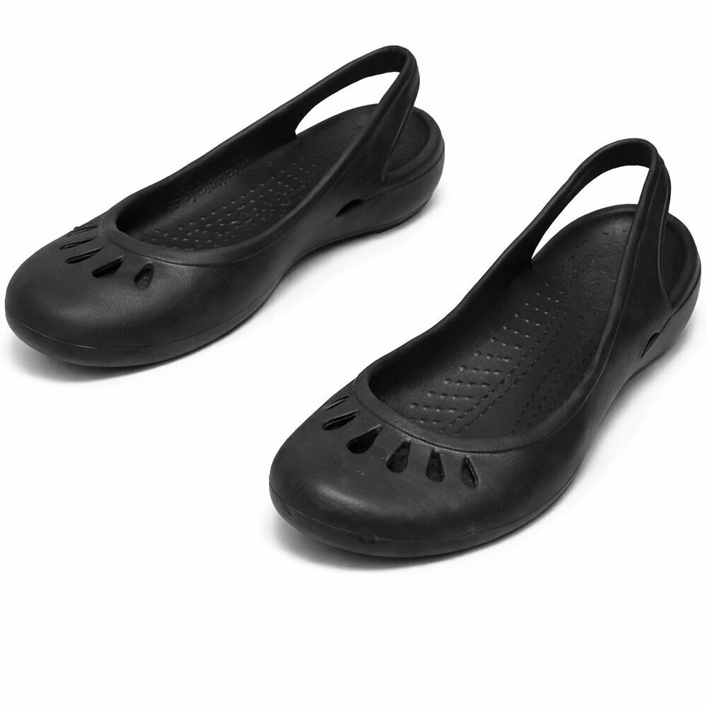 CROCS Slingback Black Flats Shoes Size W8
